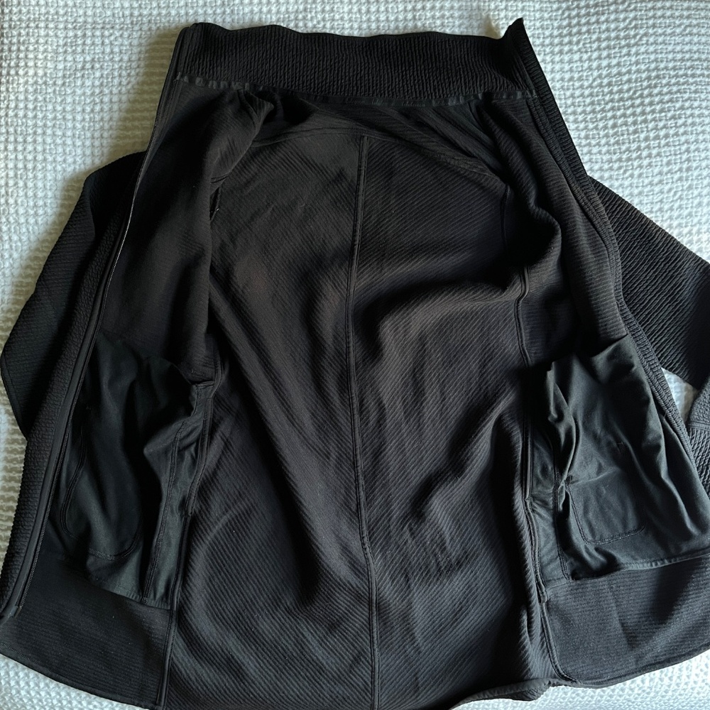 Lululemon On Repeat High-Collared Long Full-Zip Jacket Black - Picture 4 of 8